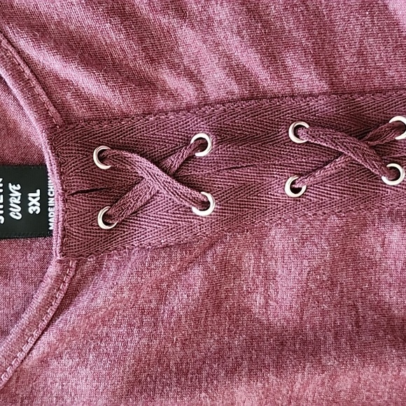 Mauve cold shoulder shirt - Picture 5 of 8